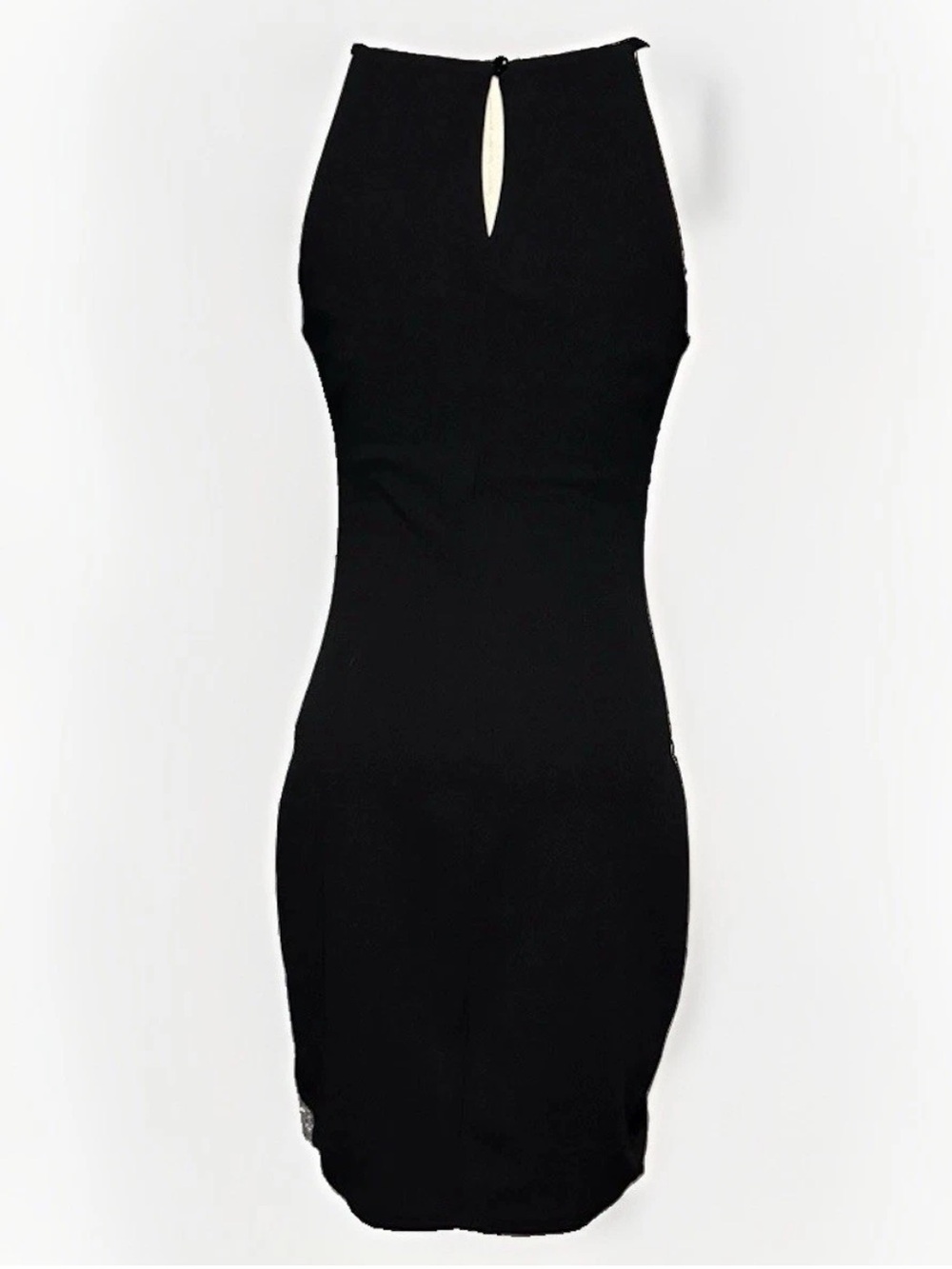 (S) BCX Asymmetric Square Neck Bodycon Dress w/ Rhinestone Trim - Picture 2 of 10